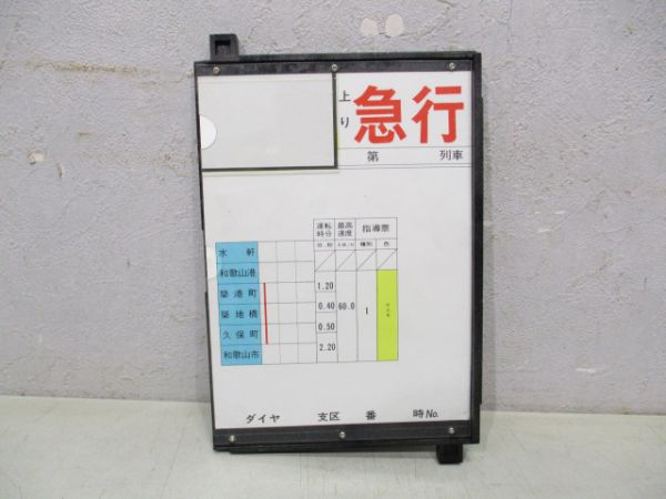 南海電車 列車選別装置切替器・南海線 急行スタフ・スタフ差し