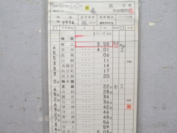 吹田機関区EF66揃い回送票付き