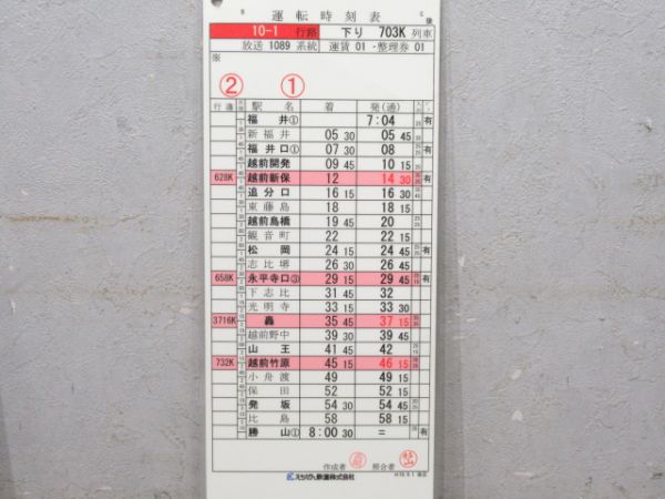 えちぜん鉄道 10-1行路 揃い