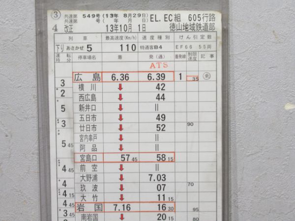 徳山地域鉄道部あさかぜ