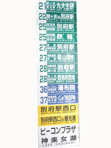 亀の井バス後方幕