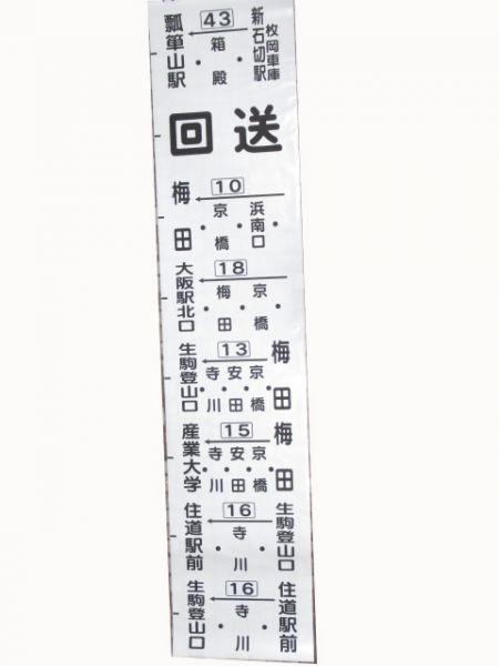 近鉄バス平岡営業所側面幕