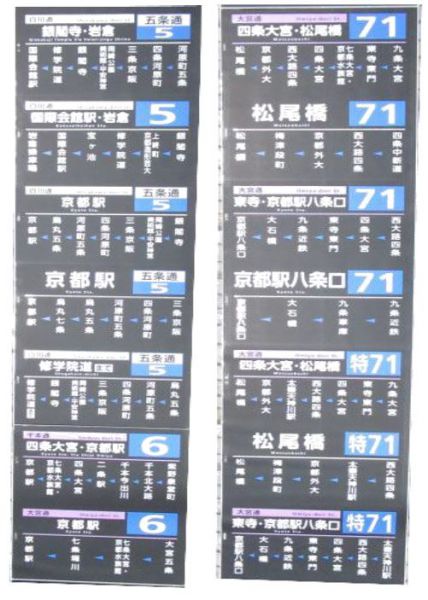 京都市営バス 九条営業所 側面幕