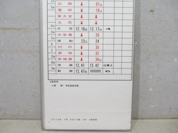 小金井運転区 平B11行路 揃い