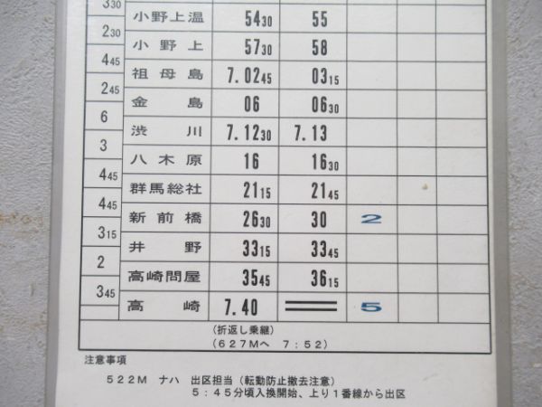 新前橋運輸区揃い185系新特急草津入り(行路票付き)