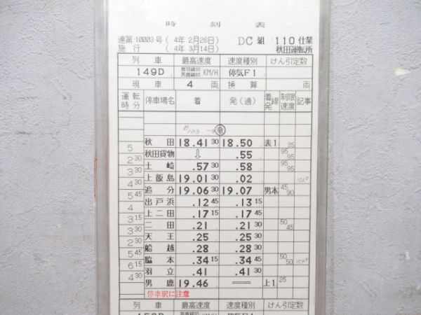 秋田運転所 DC110仕業