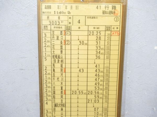 福知山運転所 41行路 揃い (タンゴディスカバリー 入り)