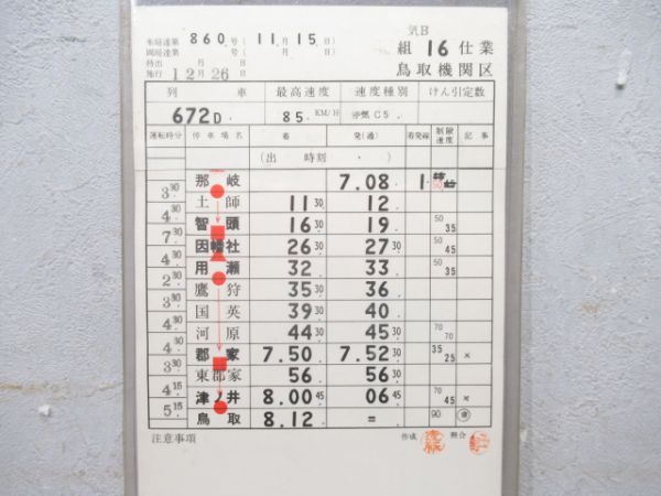 鳥取機関区 気B16仕業 揃い