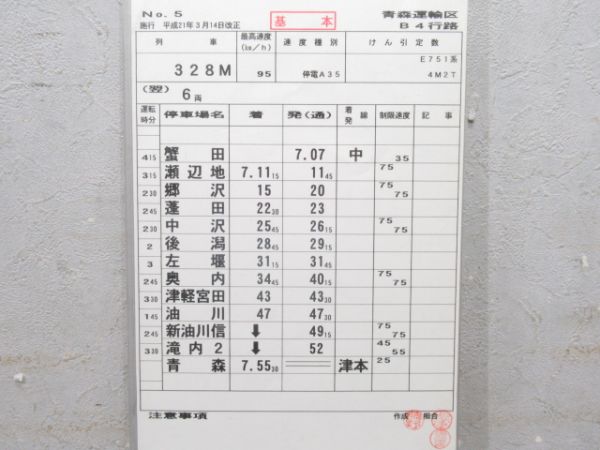 青森運輸区 B4行路 揃い