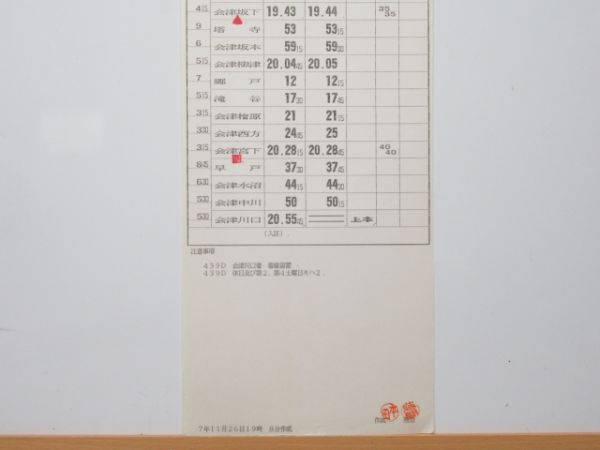 会津若松運輸区 只見線 B506行路 (通票入り)