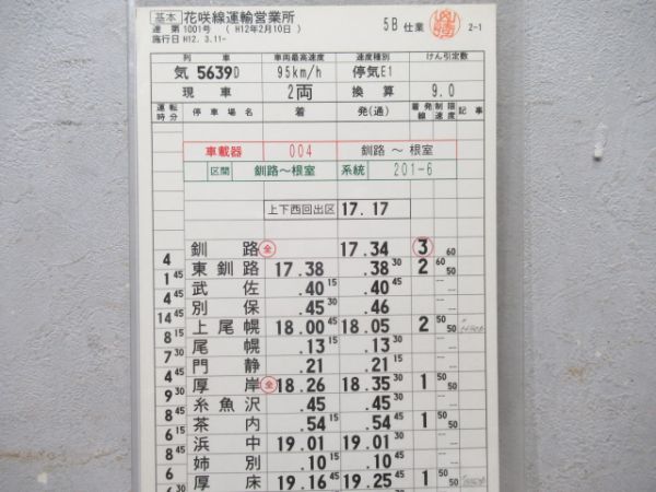 花咲線運輸営業所　5B仕業揃い