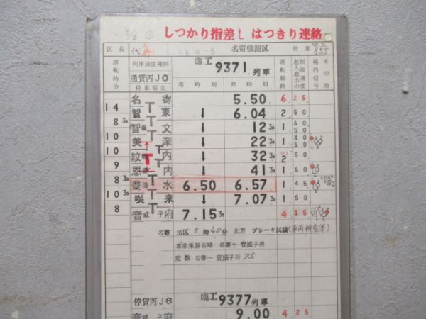 名寄機関区 臨工855仕業 揃い (通票表示 入り)