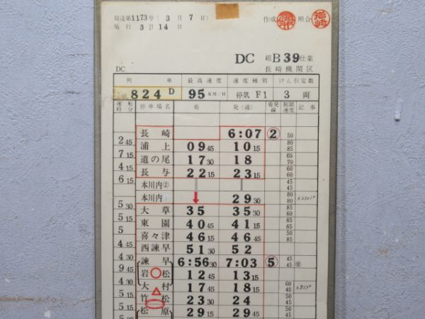 長崎機関区 DC B39仕業 (通票表示 入り)
