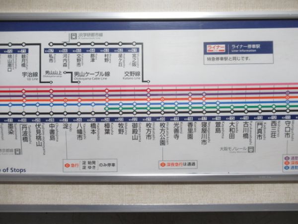 京阪 5000系 乗車扉上部 表示 [鴨居部]