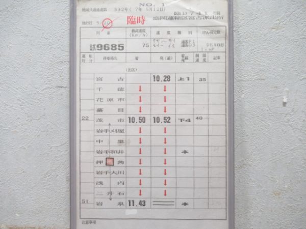 盛岡運輸区 宮古派出所 臨B741行路 (DE10 牽引)