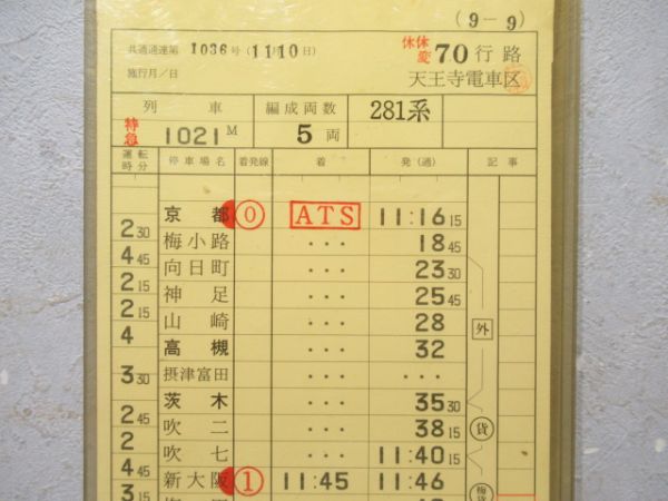 天王寺電車区 休休変70行路 揃い (特急 はるか)
