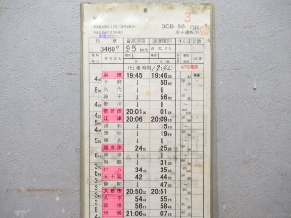 米子運転所 DCB66行路 (快速 石見ライナー)