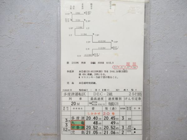 多度津運転区 25行路 (特急 しおかぜ) 