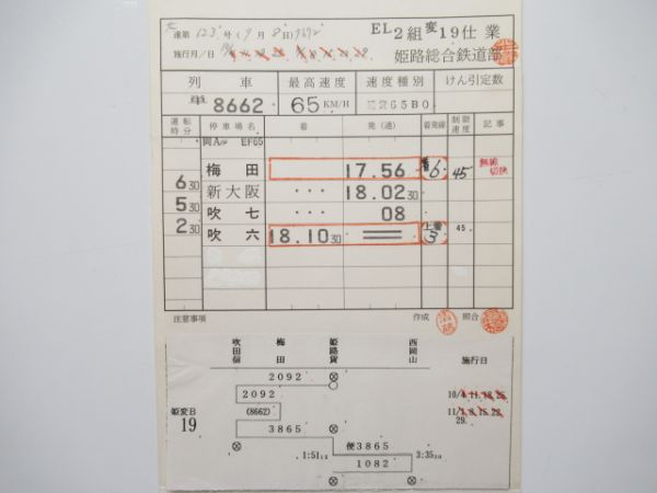 姫路総合鉄道部 ③仕業 (梅田発着)