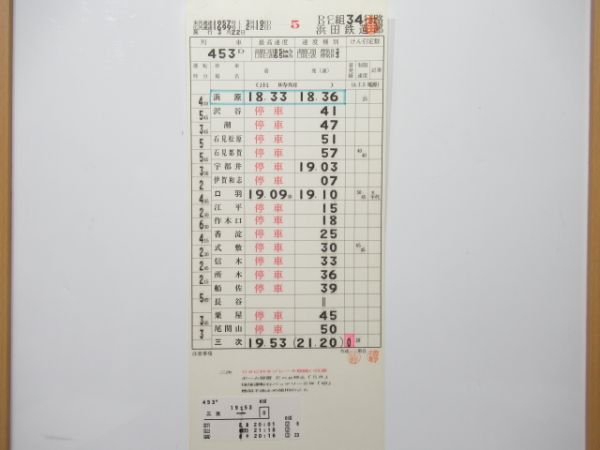 浜田鉄道部 DC/DL34行路 揃い