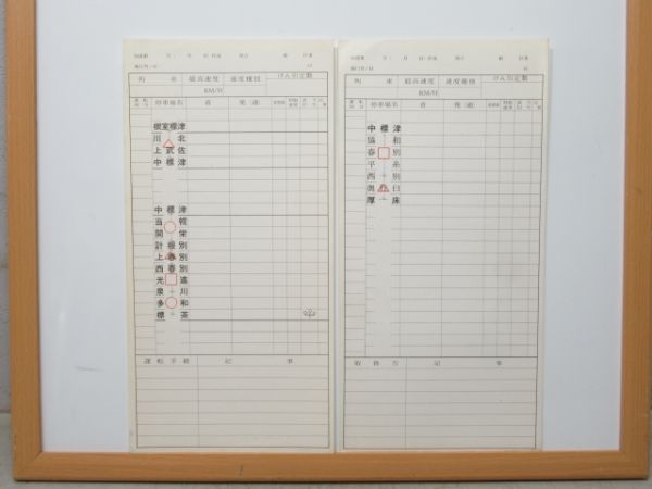 釧路機関区 標茶駐泊所 未記入スタフ