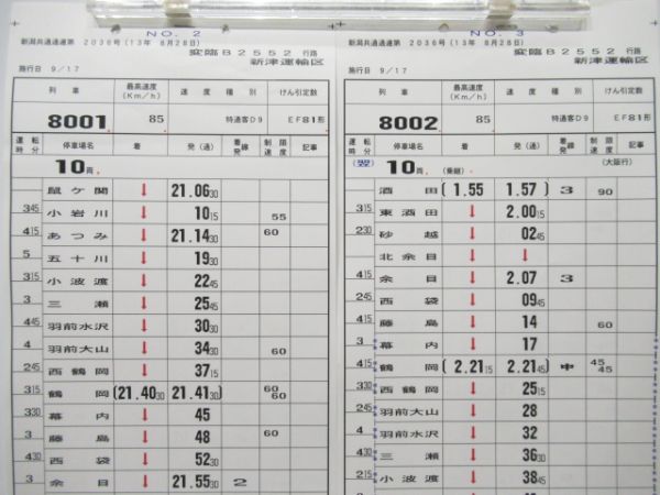 新津運輸区　変臨B2552行路揃い「トワイライト」