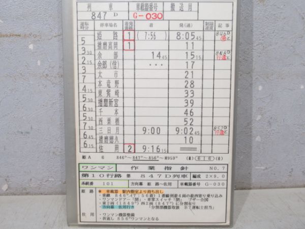 姫路鉄道部　10行路揃い