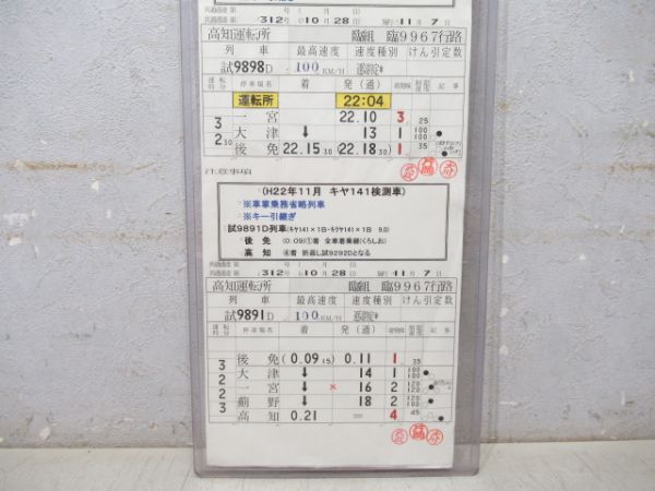 高知運転所 臨9967行路 揃い (キヤ141 検測)