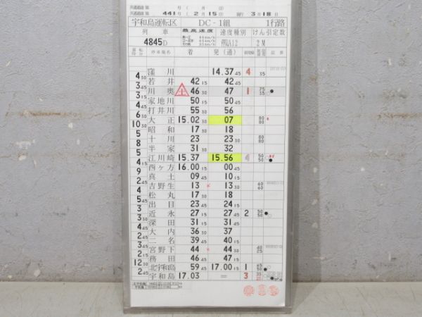 宇和島運転区 DC-1組 1行路 揃い (キハ32 など)