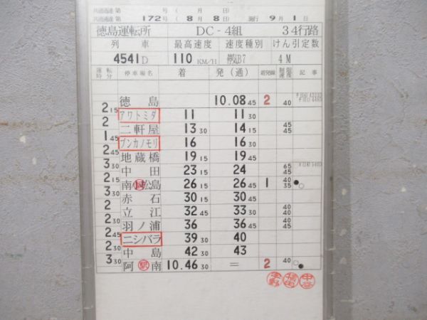 徳島運転所 DC-4組 34行路 揃い