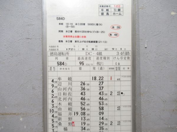 徳島運転所 DC-4組 34行路 揃い