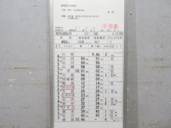 徳島運転所 DC-5組 44行路 揃い