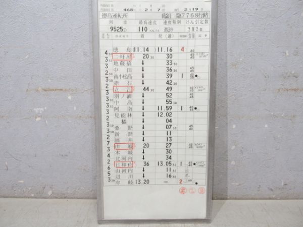 徳島運転所 臨7768行路 揃い