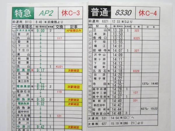 富山地方鉄道 バラ3枚組 (特急・急行 入り)【A】