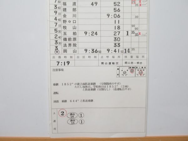 津山鉄道部 28-1行路 揃い