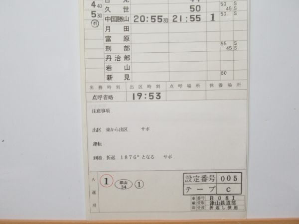 津山鉄道部 7‐2行路 揃い