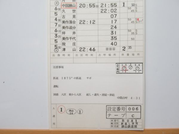 津山鉄道部 7‐2行路 揃い