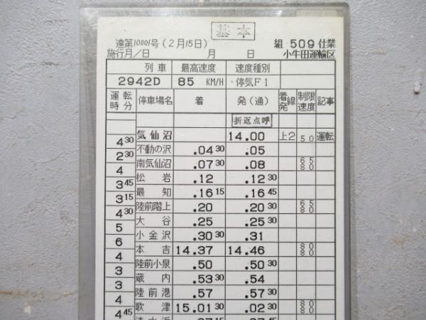 小牛田運輸区 509仕業 揃い