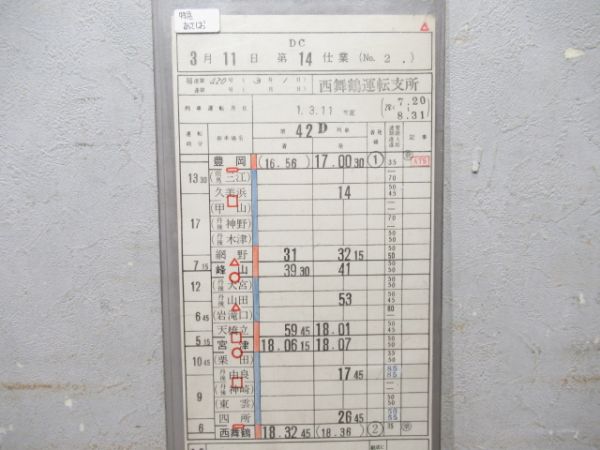 西舞鶴運転支所 DC14仕業 揃い (特急 あさしお)