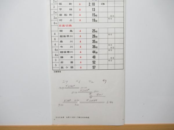 新津運輸区 臨2403行路 揃い (寝台特急 日本海)