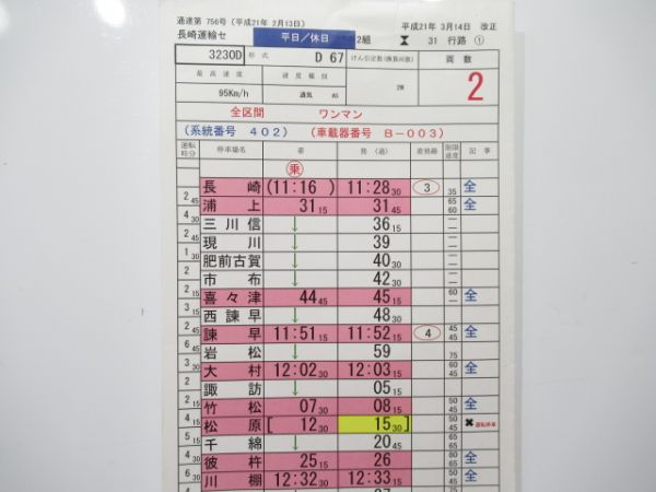 長崎運輸センター 31行路 (快速 シーサイドライナー)