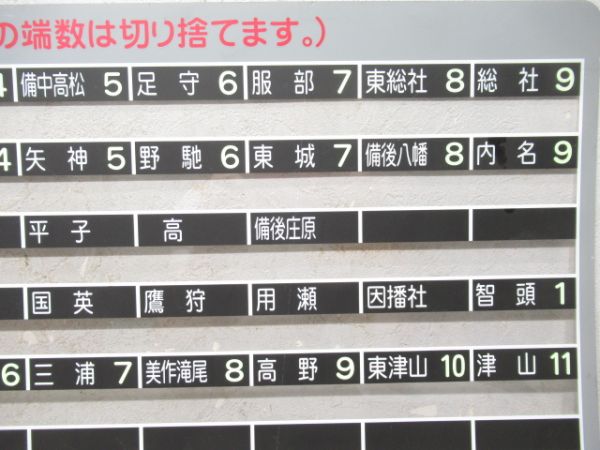 キハ120系運賃表パネル