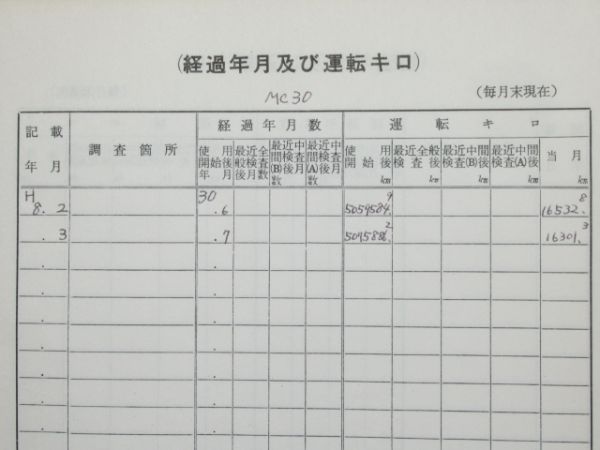 電車履歴簿「クモハ 475-30」