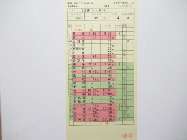 長崎運輸センター 26-3行路 (快速 シーサイドライナー)