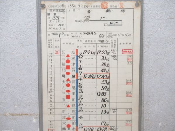 新宮運転区　気B第33仕業「特急南紀1号」通票入り