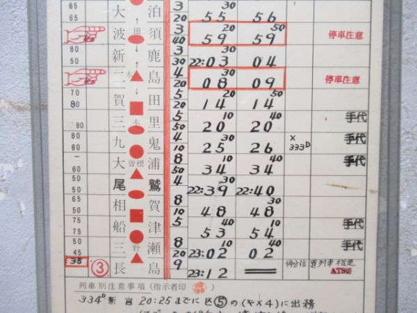 伊勢運転区　気B第46仕業　通票入り