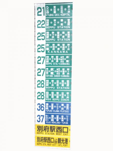 亀の井バス行先方向幕