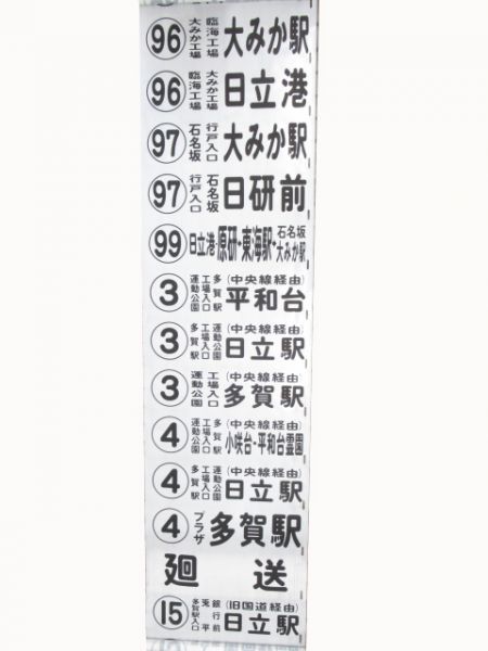 日立電鉄バス　側面幕