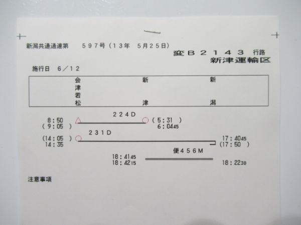 新津運輸区 変B2143行路 揃い (キハ47)