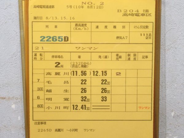 高崎電車区 B204行路 揃い
